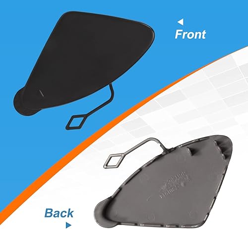 Miniatura 5 de CZShiYue Cubierta de gancho de remolque delantero para BMW F30 F31 3 Series 320i 328i 335i 2012 2013 2014 2015 51117293116 (negro, lado derecho del