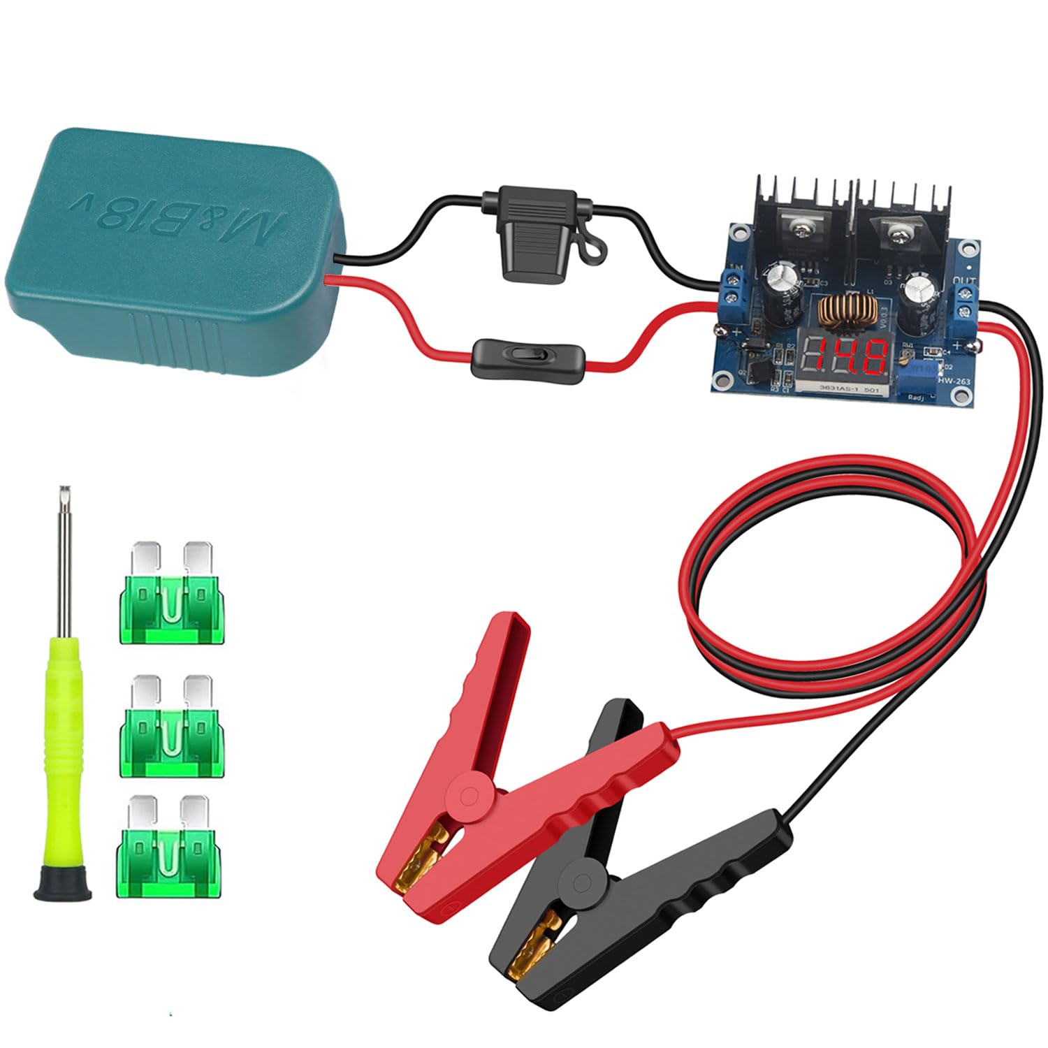 Amazon | マキタ互換品 18V バッテリーに対応 0.65m 車緊急用ジャンプ