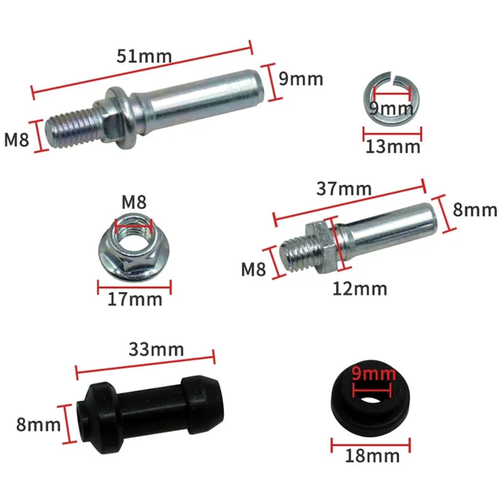 Kit di Riparazione per Caliper Freno Moto, Acciaio in Carbonio