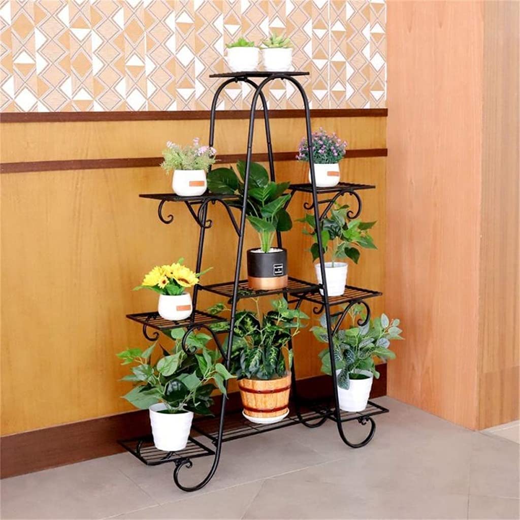 Support pour plantes en métal - Support pour pot de fleurs - Meuble de balcon - Support pour plantes d'intérieur