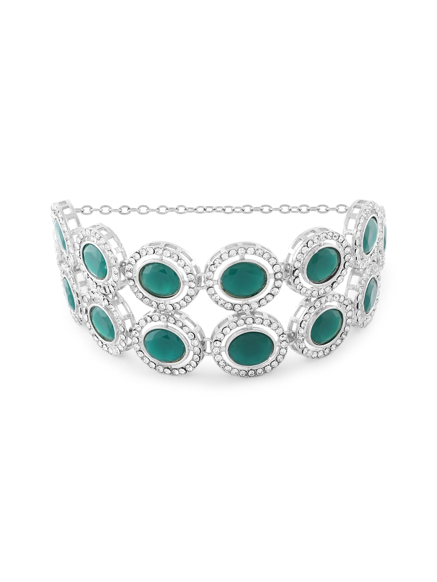 ZAVERI PEARLS Green Stones & Dazzling Austrian Diamonds Embellished Broad Bracelet For Women-ZPFK17580 (B0CWNYMD1P) Amazon Price History, Amazon Price Tracker