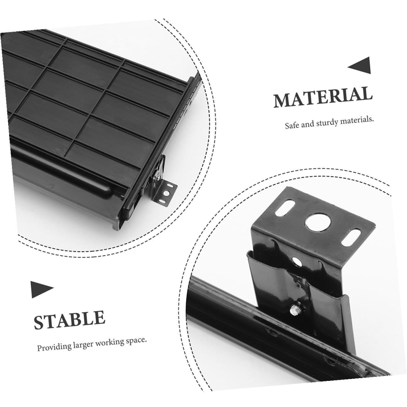 AdjustabKeyboard Vassoio PP & Metallo Scrivania Der per Risparmio di Spazio Sto Pratico Sottoscrivania Supporto Tastiera per Ufficio Design