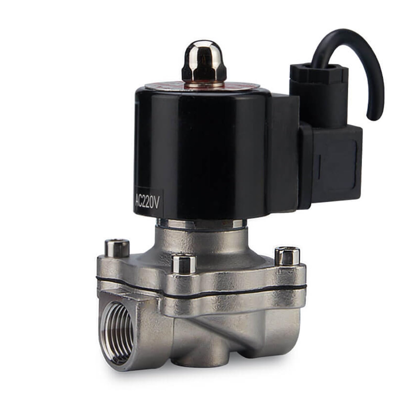 Xncdbvypa Npt-220V 1/2" 1" 2" Dn15-65 Air Solenoid Valve Water Normally Closed Waterproof Underwater Stainless Steel Ac220v Dc12v For Pond Fountain(,Dn20)