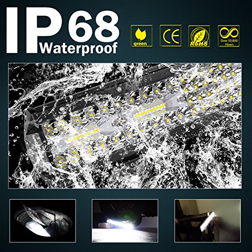 30 Inch LED Light Bar, OFFROADTOWN 496W Quad Row LED Driving Light Spot Flood Combo Beam Light Bar Off Road Fog Light for Truck Vehicle ATV UTV SUV Ford Boat