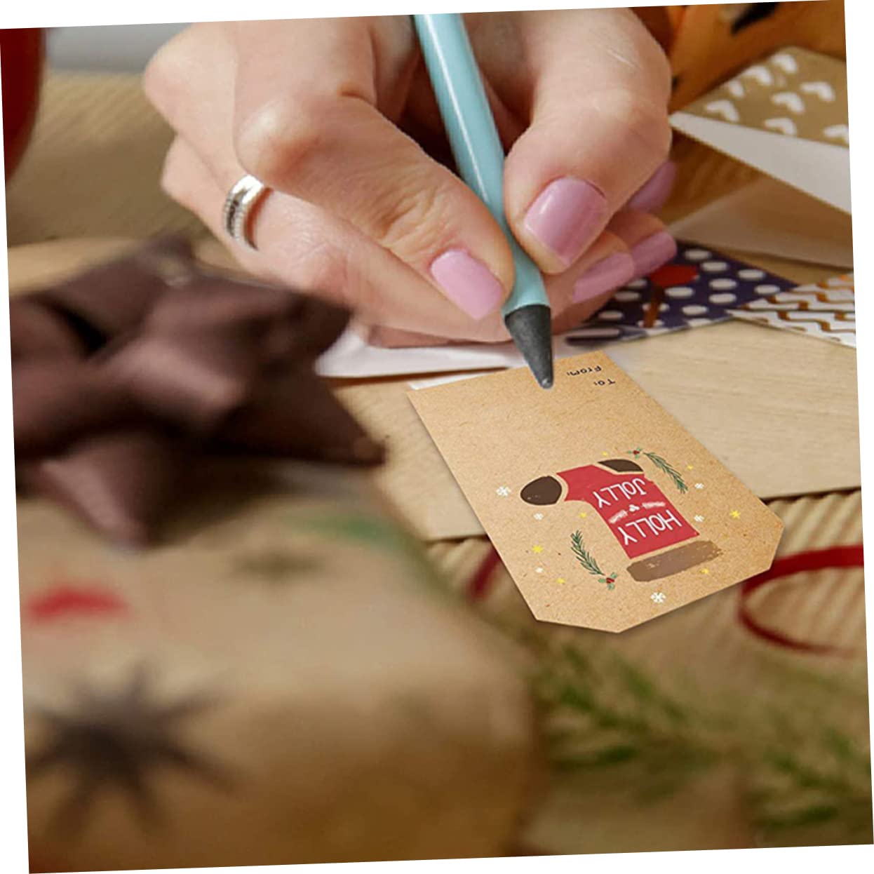 Angoily 3 Etichette Adesive Natalizie Decorative per Regali Motivi Cartoon Stickers per Pacchetti e Biglietti Natale Facili Applicare e Rimuovere