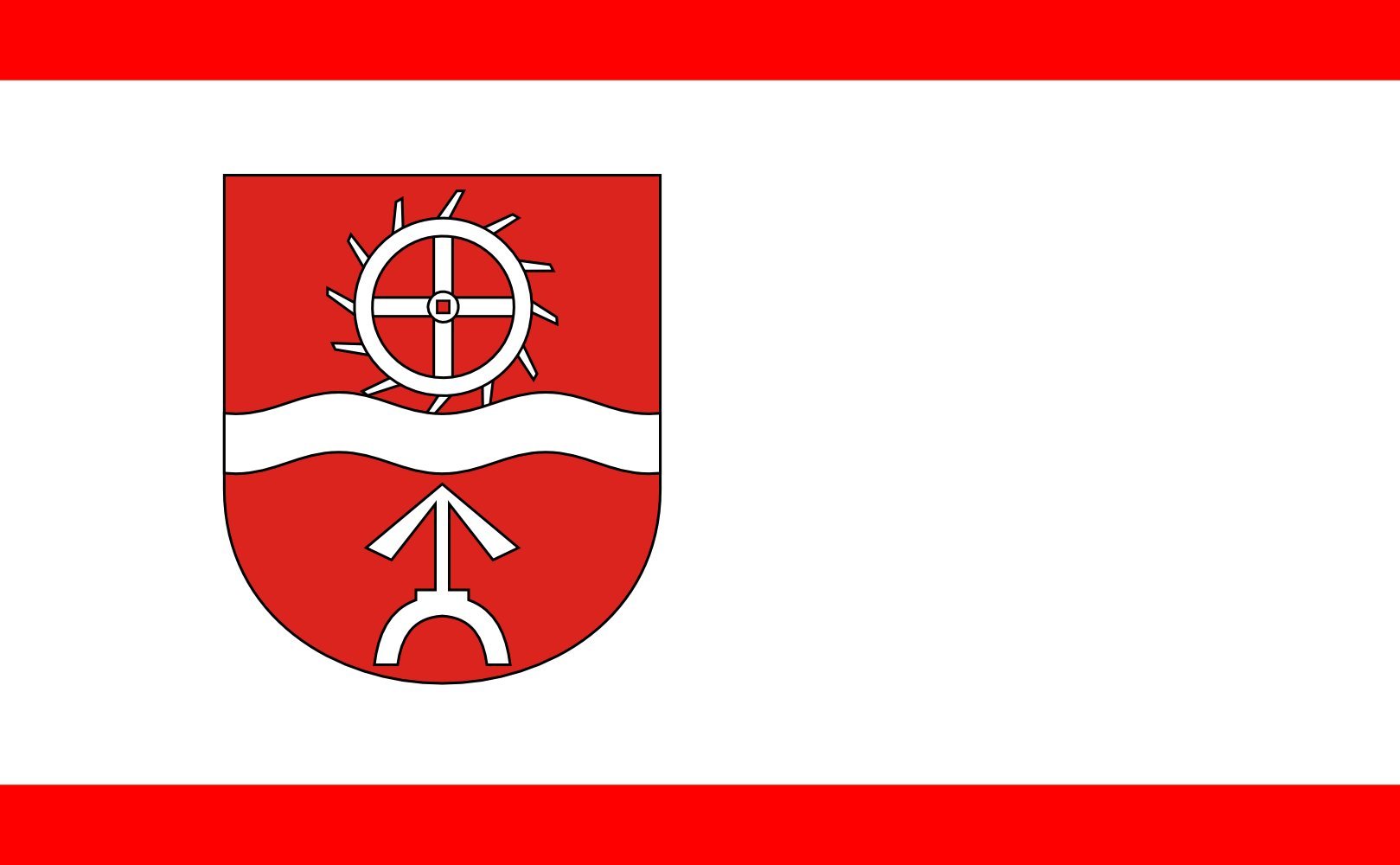 Drapeau Large POL gmina Trojanow pavillon officiel Pologne