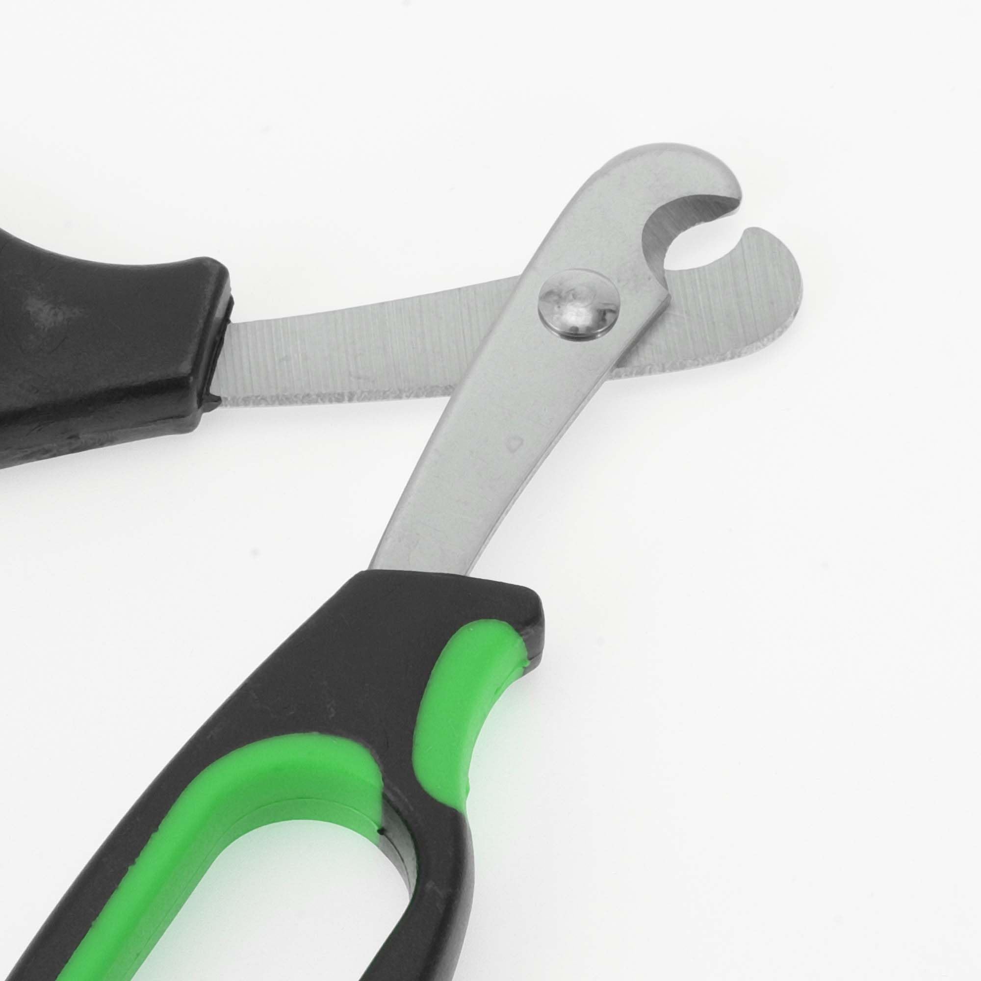 1 zestaw nożyczek do pazurów dla początkujących, z pilnikiem do paznokci, dobrze leży w dłoni, nożyczki do pazurów dla kotów, czarno-zielone