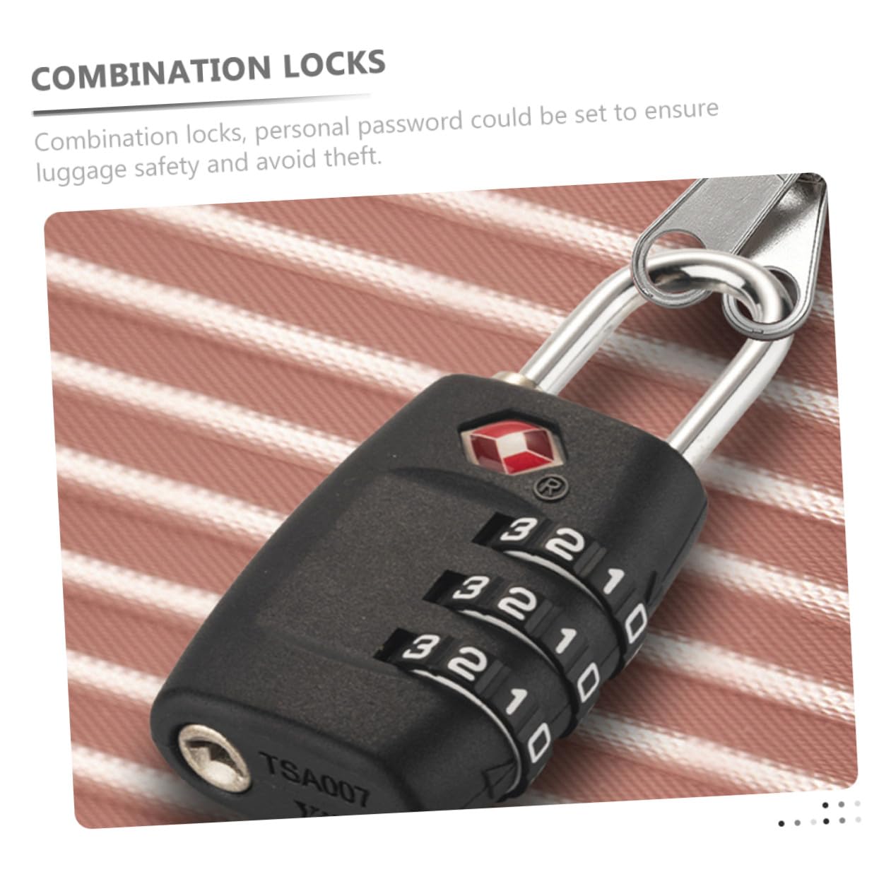 HOMSFOU 6pezzi Serrature Combinazione Per Valigie Blocco Di Sicurezza Per Bagagli Da Viaggio Design Moderno e Resistente Facile Da Usare Adatto Per Zaini e Borse