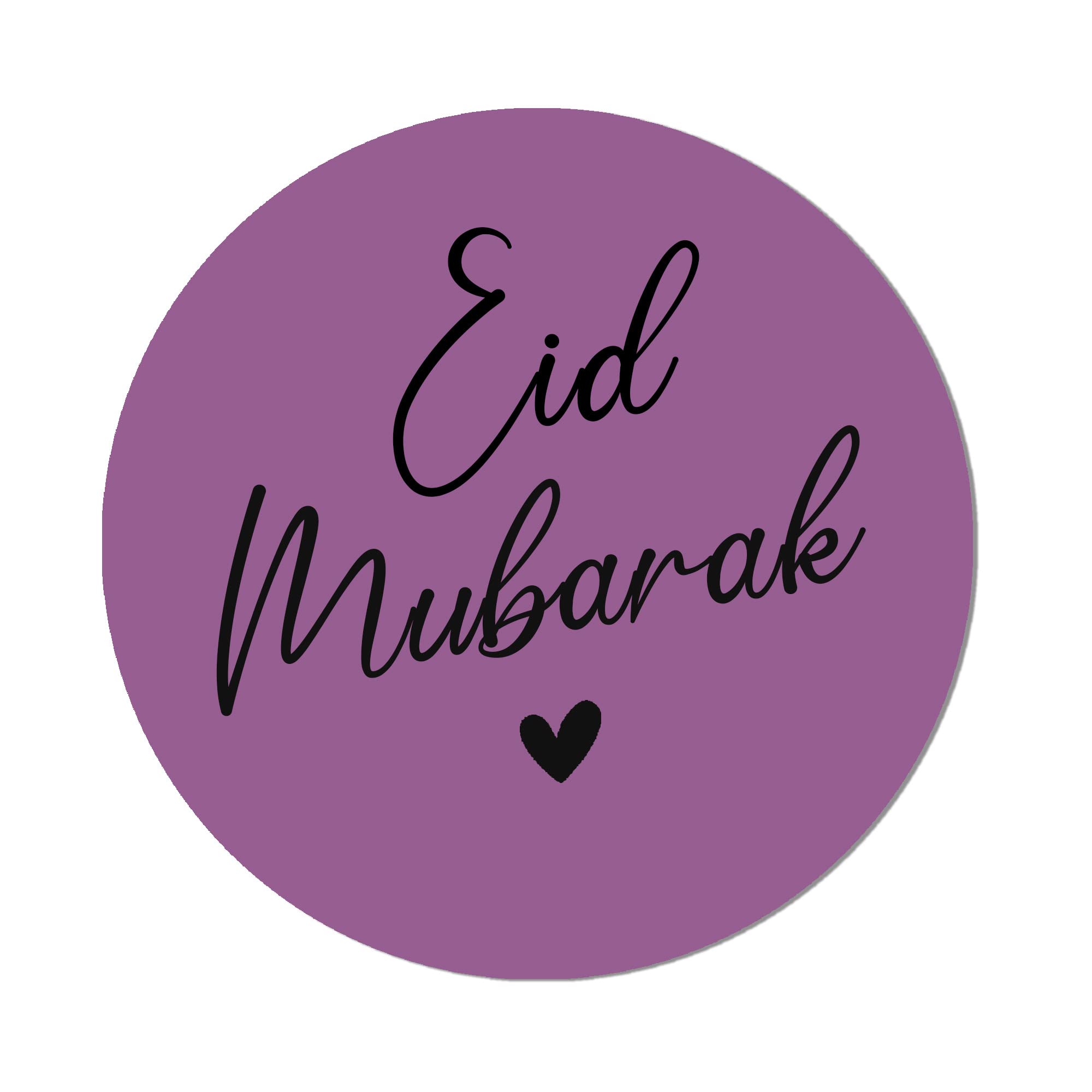Treasured Forever Purple Eid Mubarak - Eid Muslim Celebration 35 Sticker (37Mm)