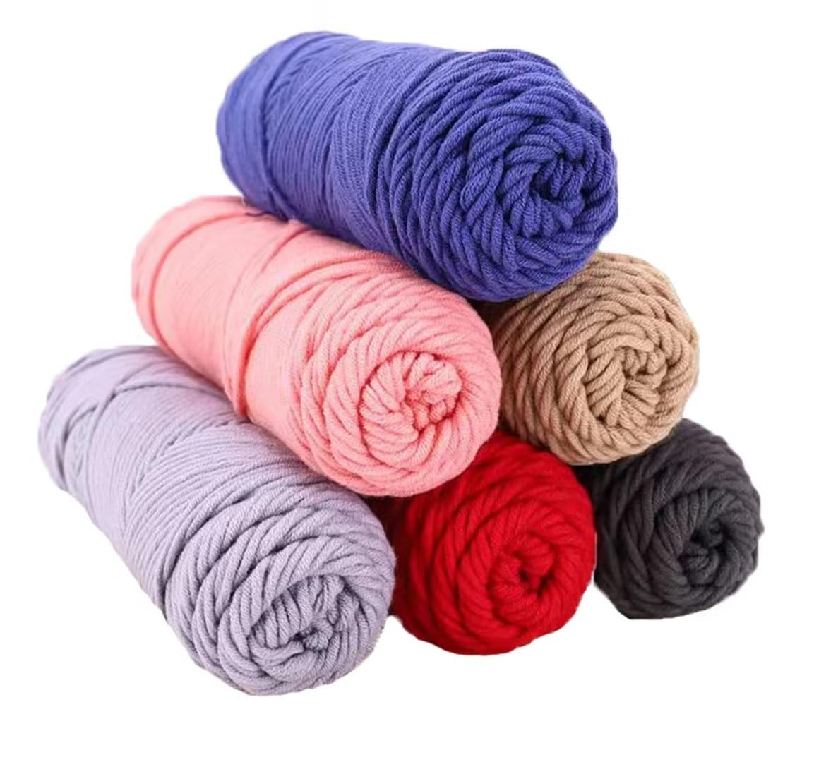 Miękka włóczka szydełkowa 100g Tufted Yarn Ball, 8-nitkowa włóczka szydełkowa do robienia na drutach swetrów i szalików, włóczka akrylowa do robienia dywanów Punch Needle, 3mm gruba nić do szycia haft