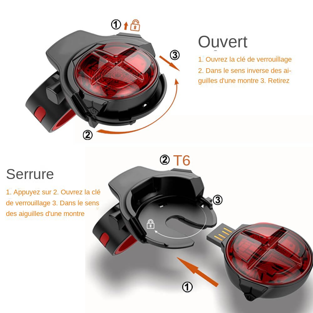 Bicicletta Intelligente Auto Brake Sensing Taillight Ipx5 Impermeabile LED Ricarica Ciclismo Tail Light Bike Accessori Luce Posteriore