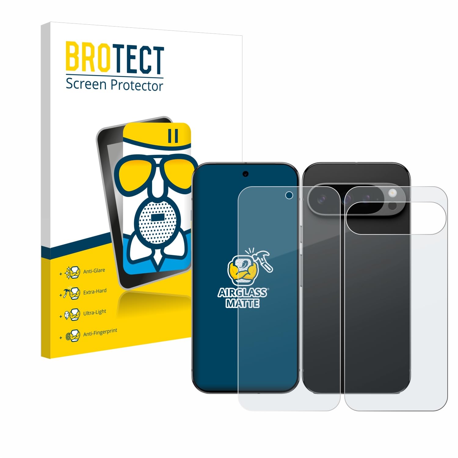 Anti-Riflesso Vetro Pellicola Protezione per Google Pixel 4 (Fronte