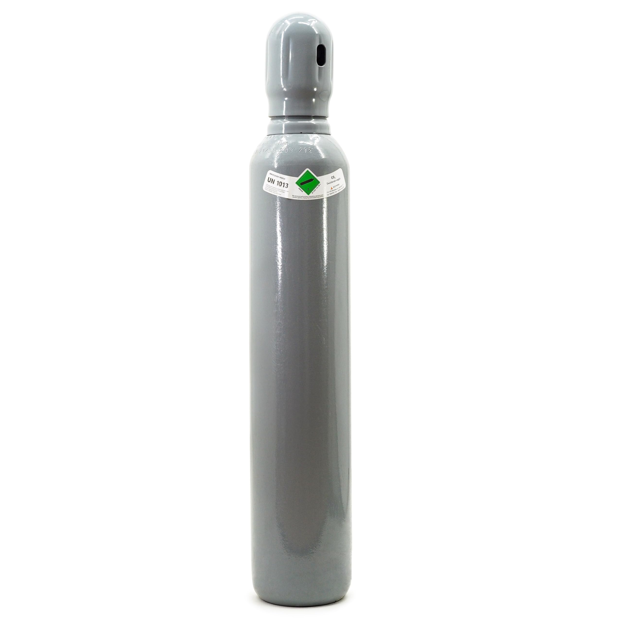 Bombona de gas de CO2, llena de 7,5 kg de dióxido de carbono puro para soldadura MIG y acuario