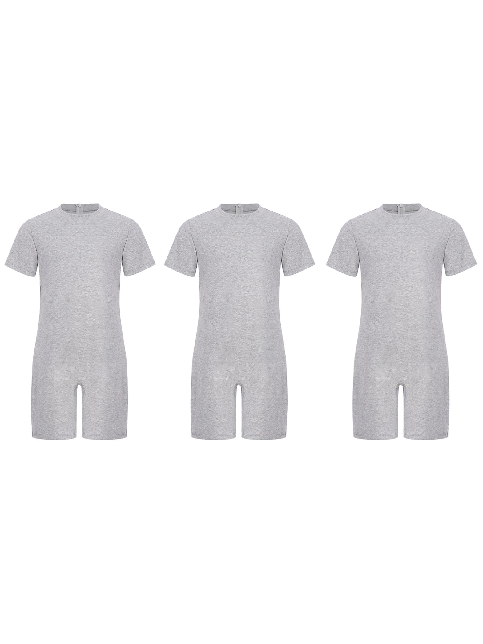 3Pcs Kinder Adaptive Kleidung Jungen Mädchen Pflegebody Spezialen Bedürfnissen Baumwolle Body Overall Kurz Jumpsuit