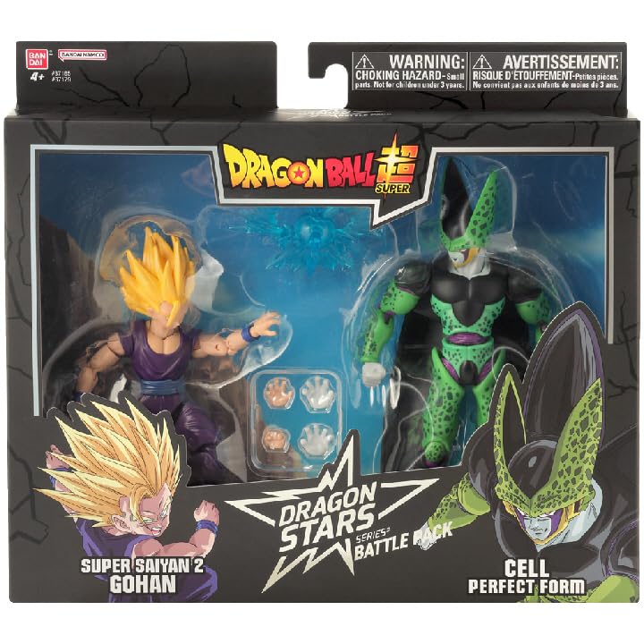 BANDAI 37179 - Juego de 2 Figuras de dragón (17 cm, Juego de Batalla de 2 Figuras de Juguete Infantil de 4 años y más