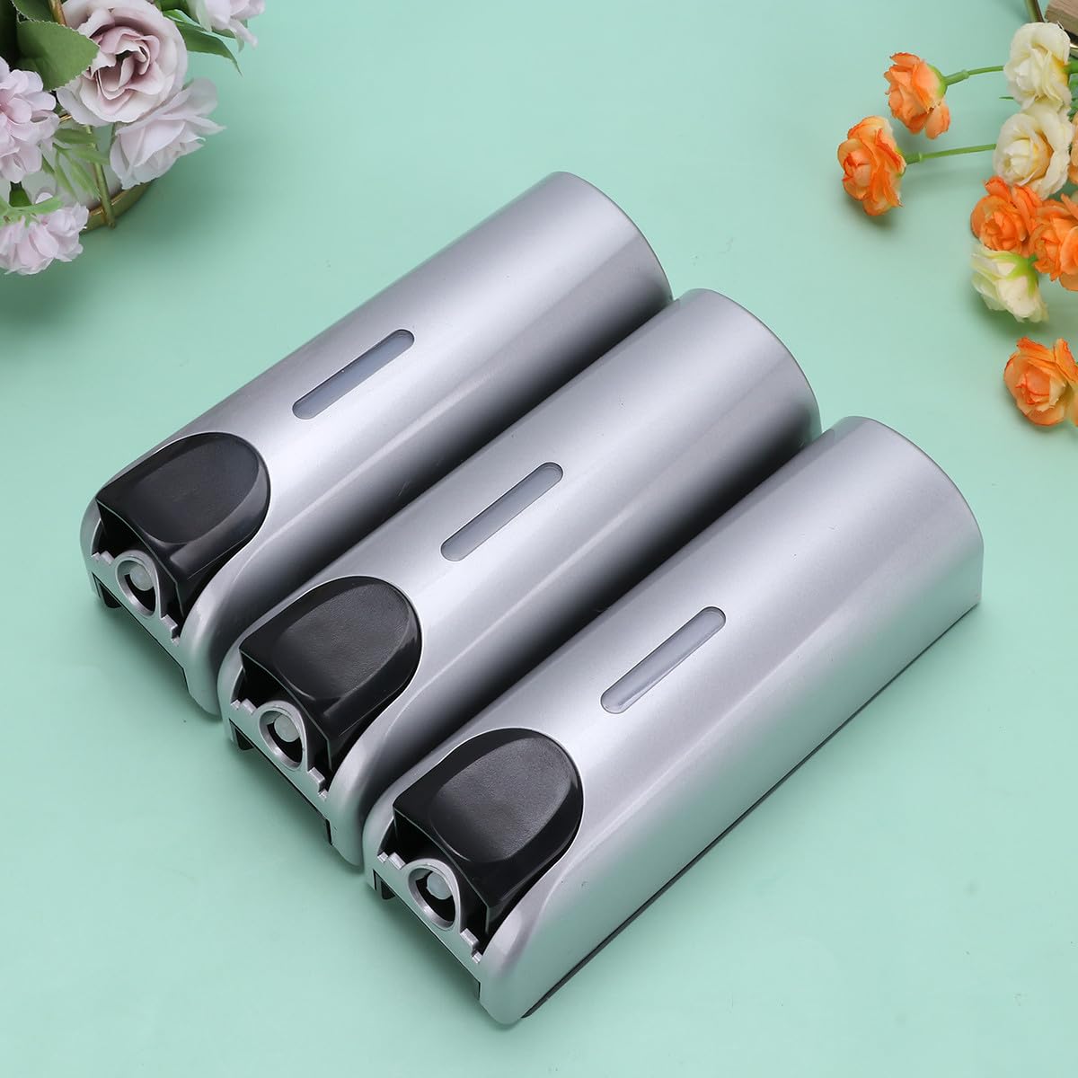Dispenser da Parete per Bagno 3 Scomparti per Sapone, Shampoo e Gel Doccia, Leggero e Facile da Pulire in Metallo e Plastica, per Uso Domestico
