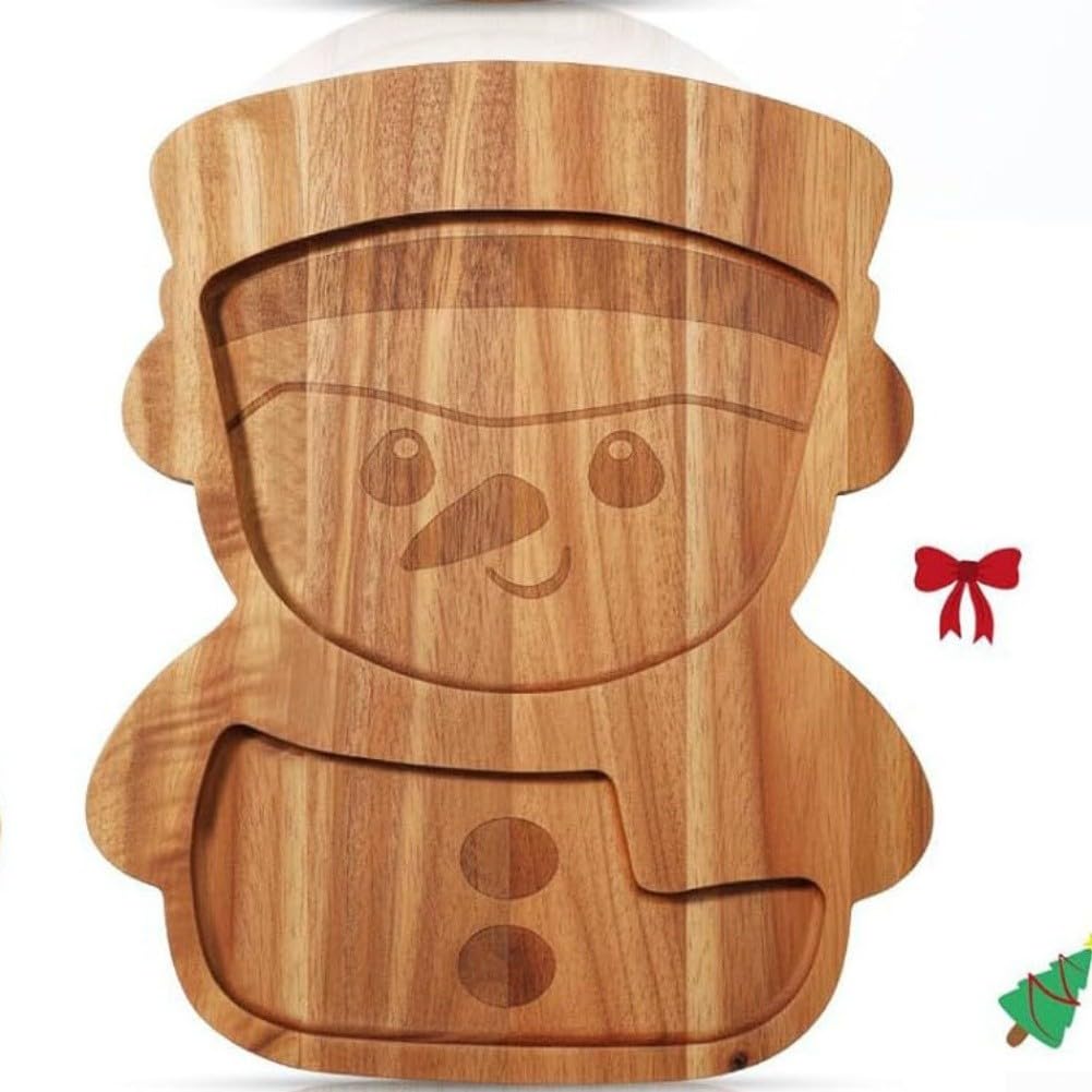 Weihnachts Holztablett Set 4-tlg Acacia Holzbrett