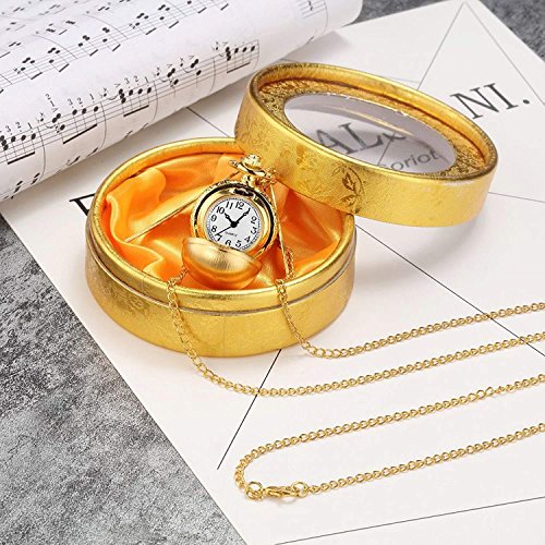 Image of Mens Five-Pointed Star America Pocket Watch Quartz Movement Steampunk Fob Watches for Man Gifts