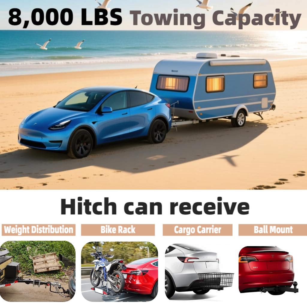 Amazon | Tesla Model Y 2019-2025用トレーラーヒッチ - 2インチ