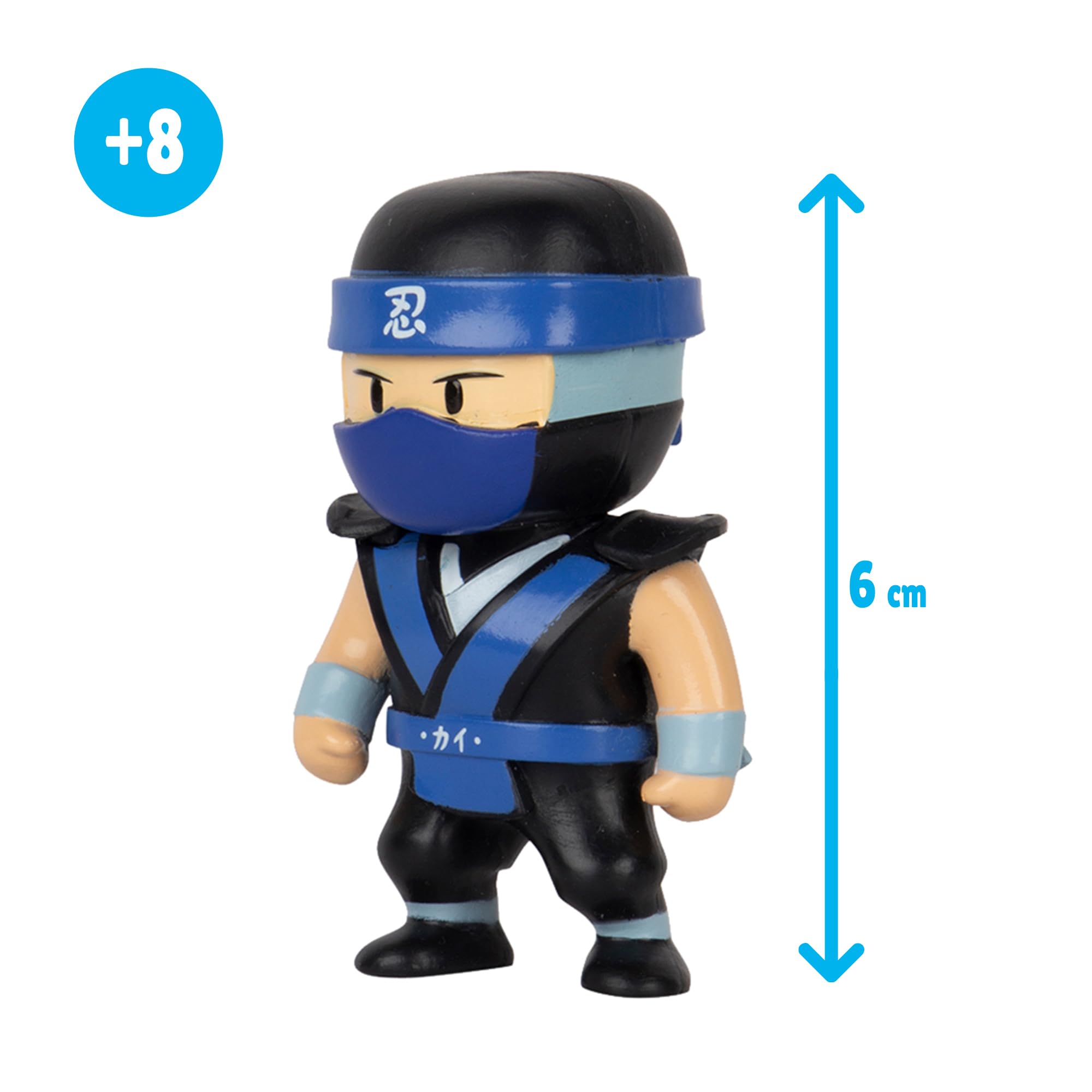 Bizak Stumble Guys Confezione da 8 Figure d'azione 6 cm Set 3, 3 gruppi di personaggi da collezionare, licenza ufficiale del videogioco di abbattimenti, adulti fan e ragazzi o ragazze dagli 8 anni