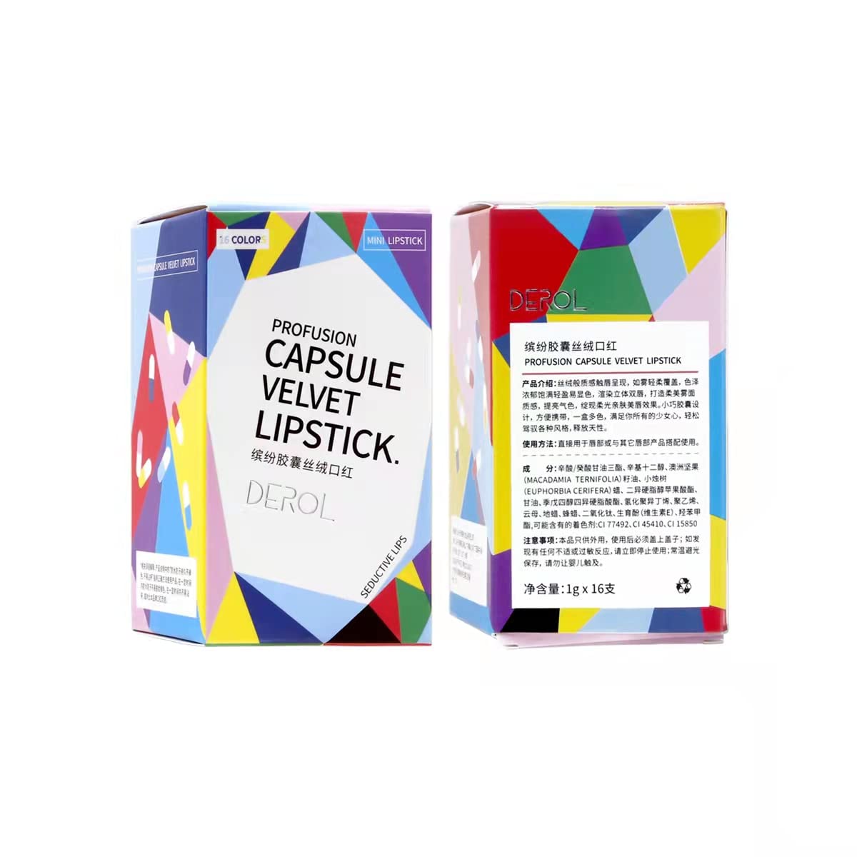 DEROL Lipstick Set For Women 16pcs Matte Moisturizing Mini Capsule Lip Stick Velvet Long Lasting Waterproof Nude Non-Stick Cup 24 Hours Smudge Proof Permanent Color Stay Hydration Makeup Gift