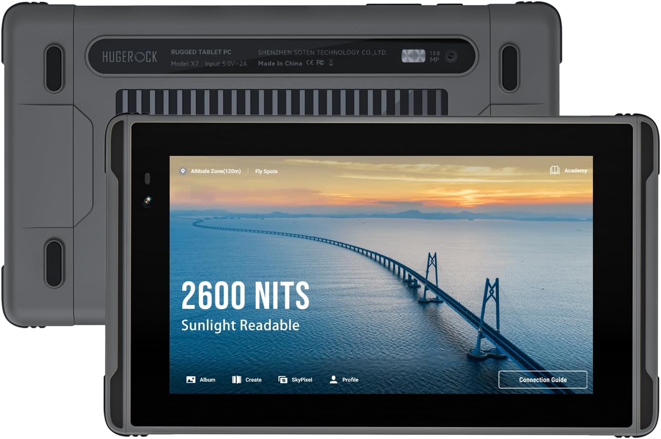 X7 Rugged Tablet PC 2600nit Sunlight Readable