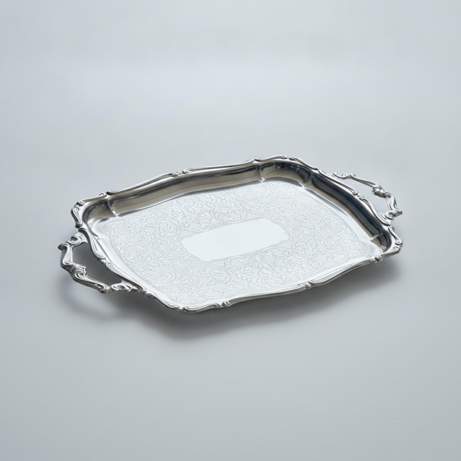 Edelstahltablett mit Griffen, XL 45x34cm