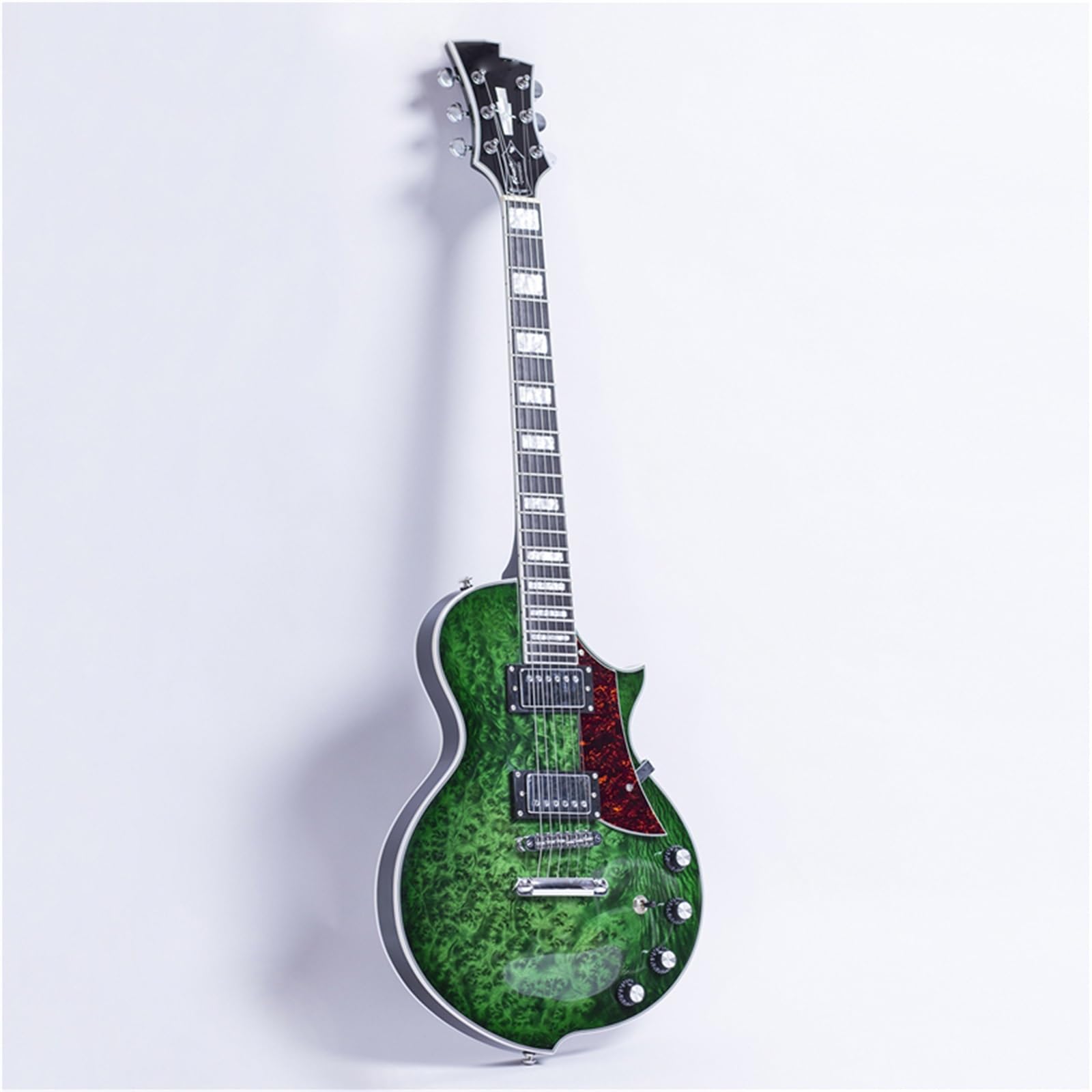 Chitarra elettrica Starter Kit corpo in legno massello Chitarra elettrica con finitura radica verde