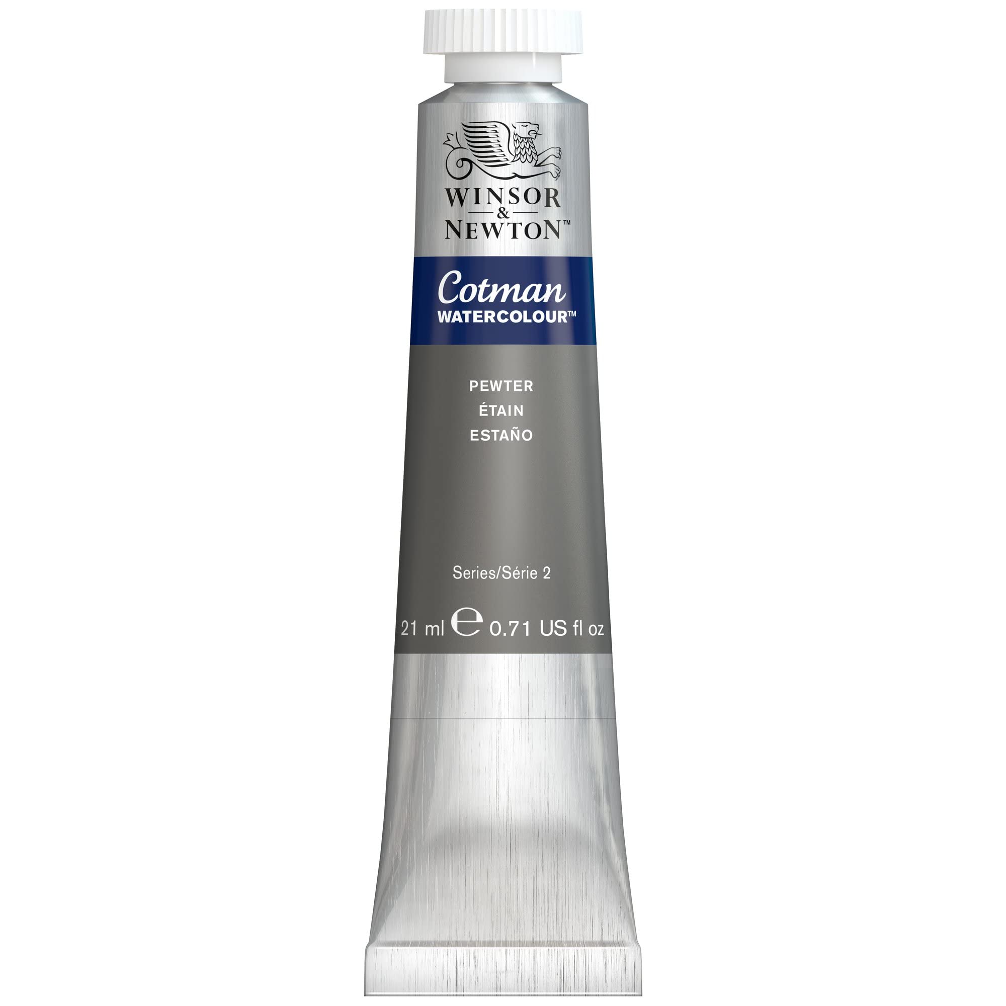 Winsor & Newton Cotman Watercolour 8ml Pewter,Studio Watercolors, Vibrant Colors with Very Good Processing Properties