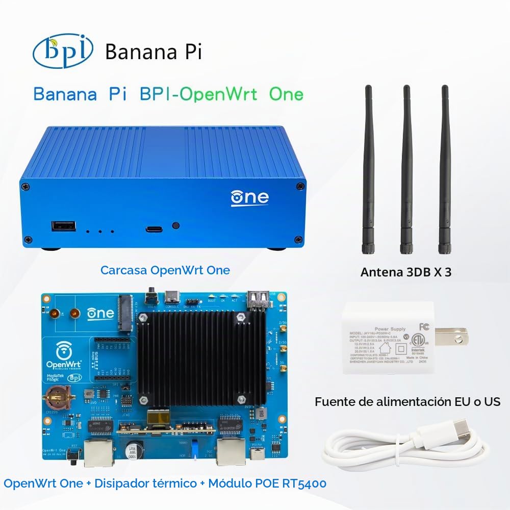 youyeetoo Banana Pi OpenWrt One - AP-24.XY Official OpenWrt WiFi 6 Router Motherboard