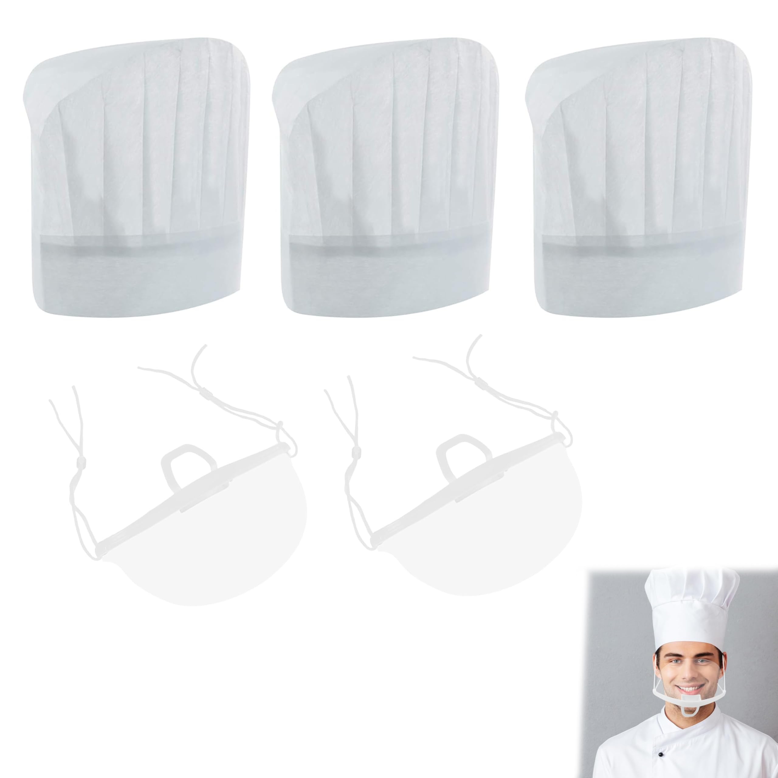 Cappello Da Cuoco Unisex Chef Usa E Getta Traspirante Cappelli Da Cucina Per Uomo Donna Adulti