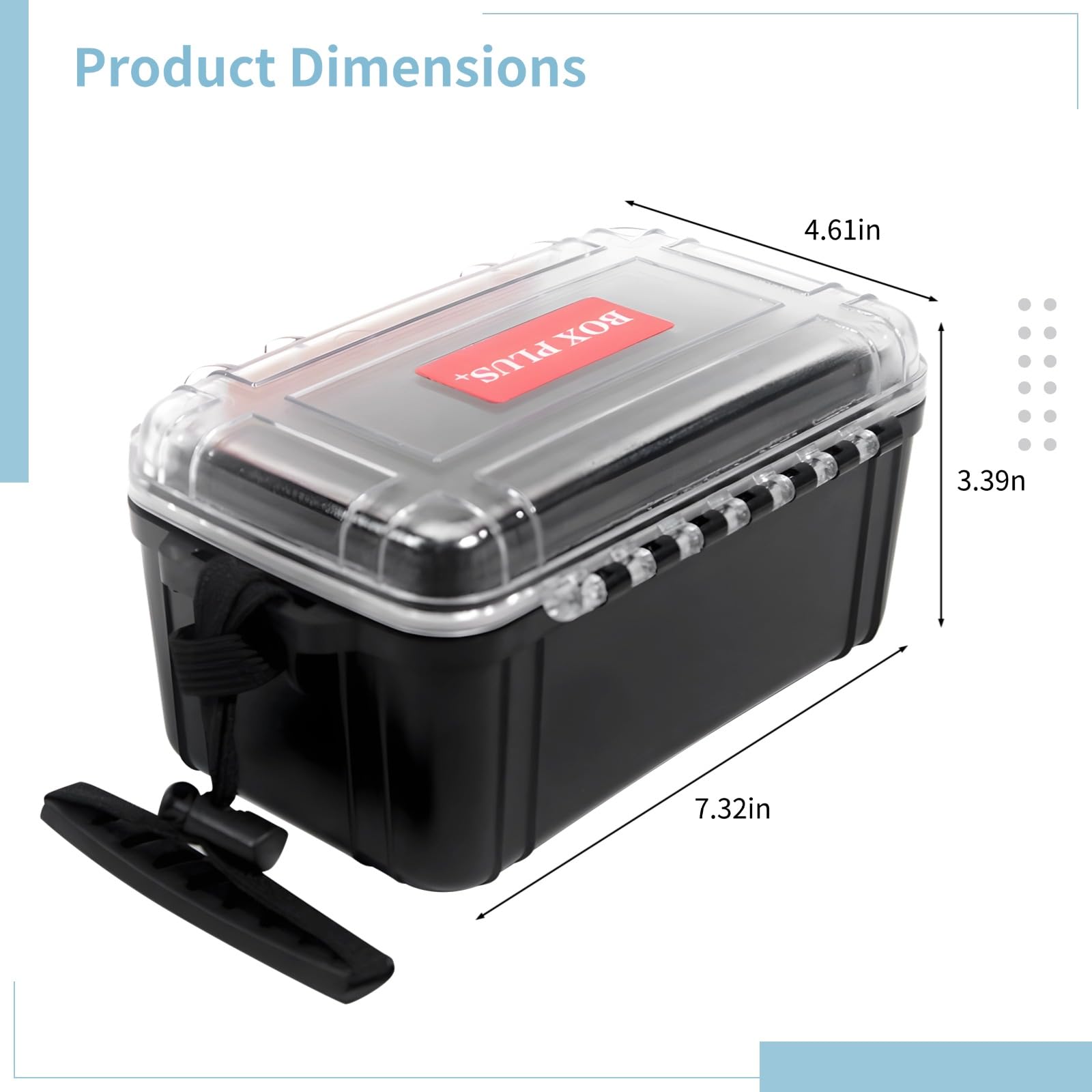 Générique Boîte de Rangement étanche en Plastique avec Mousse pour appareils électroniques et Objets de Valeur, Organiseur Portable Anti-poussière et antichocs avec Sangle