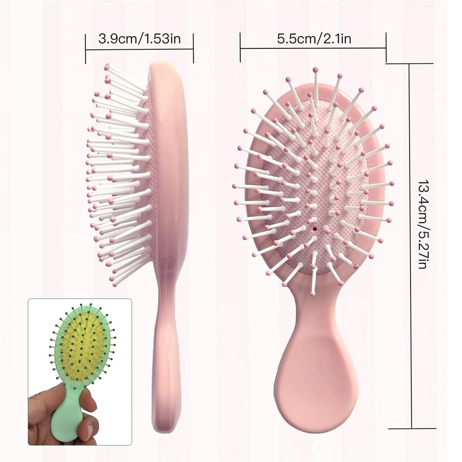 24 mini cepillos de pelo húmedo, cepillo de viaje para desenredar