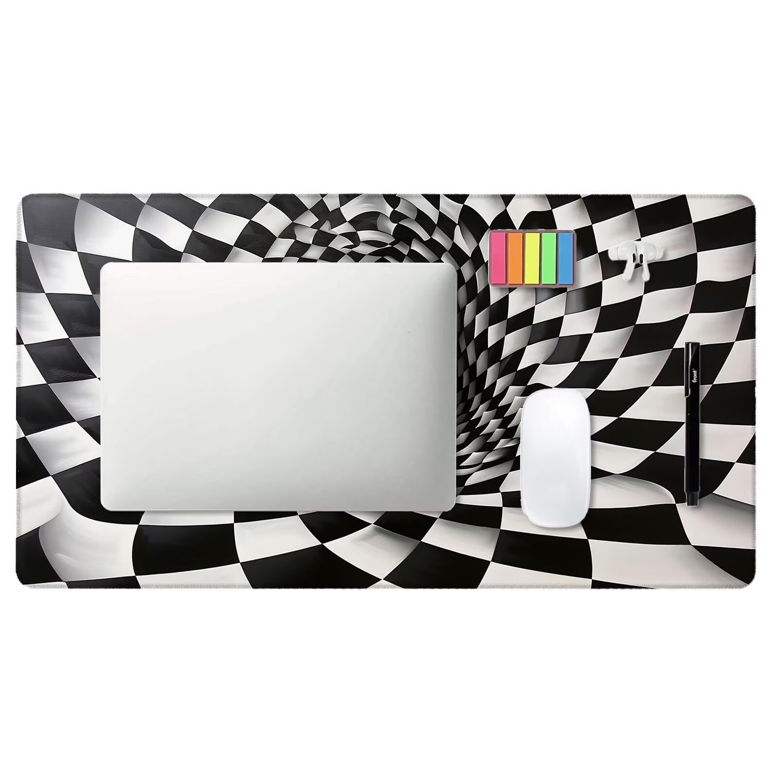 Alfombrilla Ratón Gaming, 1500x600x4 mm Alfombrilla Ratón XXL Remolino, Impermeable Alfombrilla Escritorio con Tela de Micro Tejido Superior, Base Antideslizante, Mouse Pad para Juegos (Simple) R-3