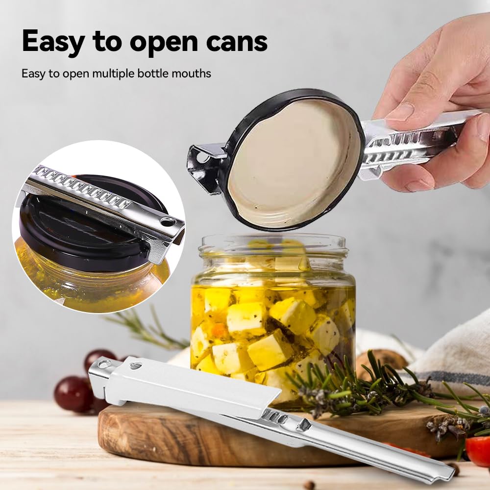Abridor de tarros para artritis, abridor de latas y tapas para personas mayores, herramienta de fácil agarre para manos débiles, ayuda de cocina multifuncional, ideal para un uso sin esfuerzo