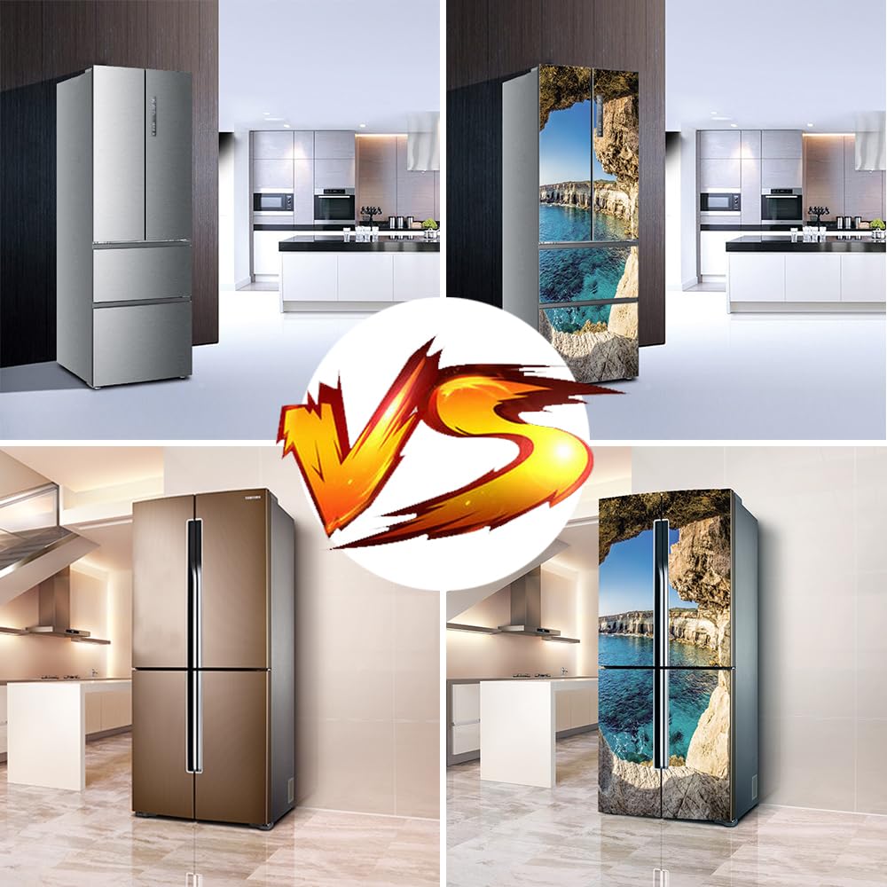 Adesivi per frigo per porte intere e porte Mare blu autoadesivi carta da parati professionale in vinile 60X150CM