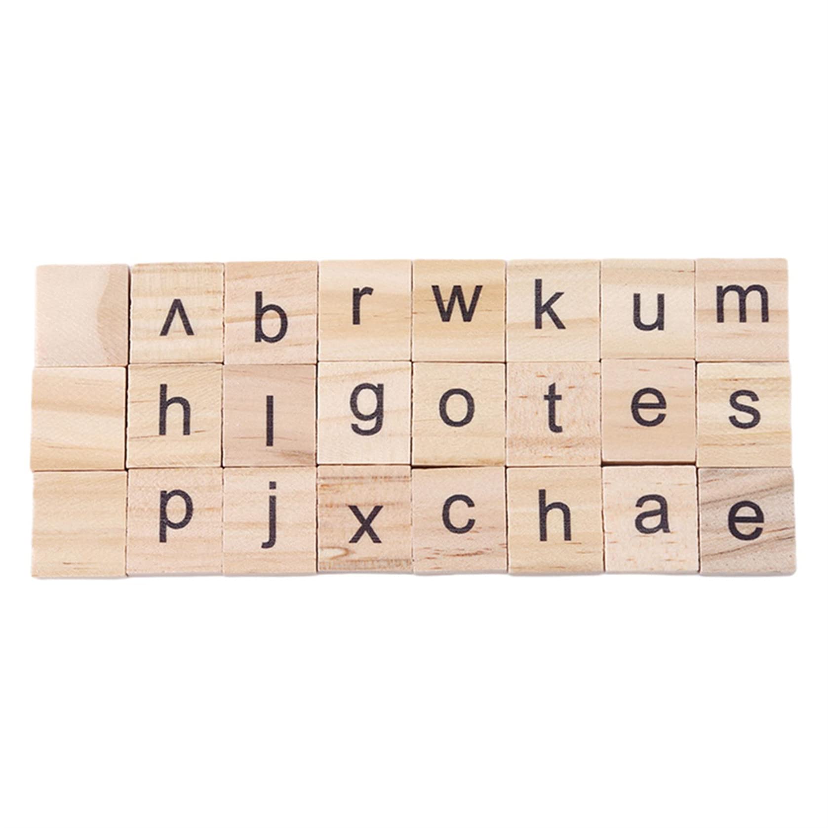 100 PCS BAMBOU Tout-petit Des Lettres Tuiles Alphabet En Bois EUR 7,84 - FR