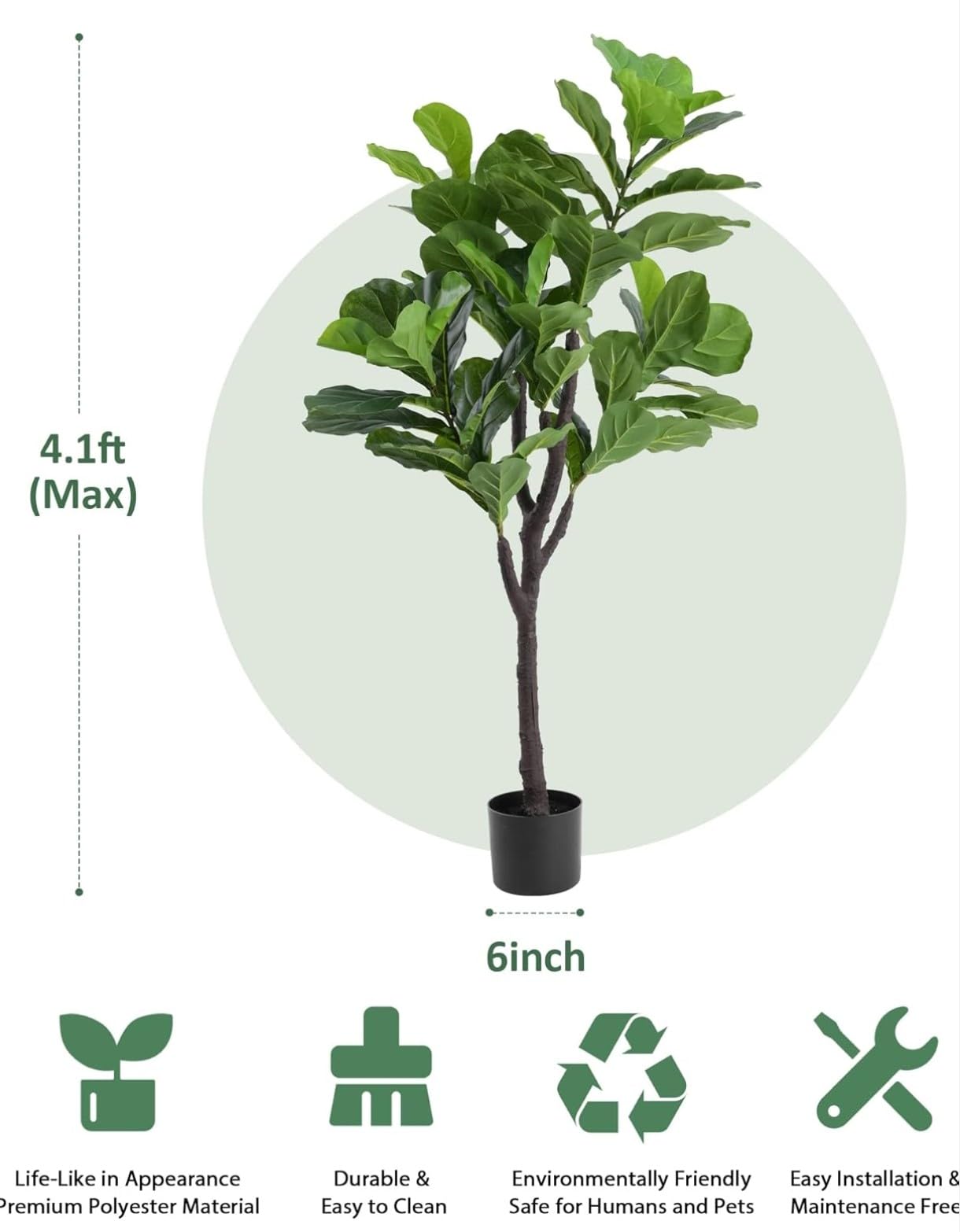 Realistic Artificial Plants with Pots - Home Decor -2
