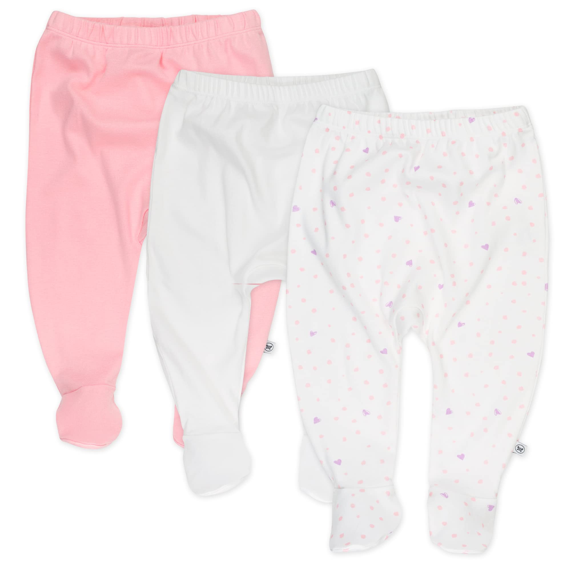 HonestBaby 3-pack Organic Cotton Footed Harem Pants - Spodnie Uniseks - niemowlęta