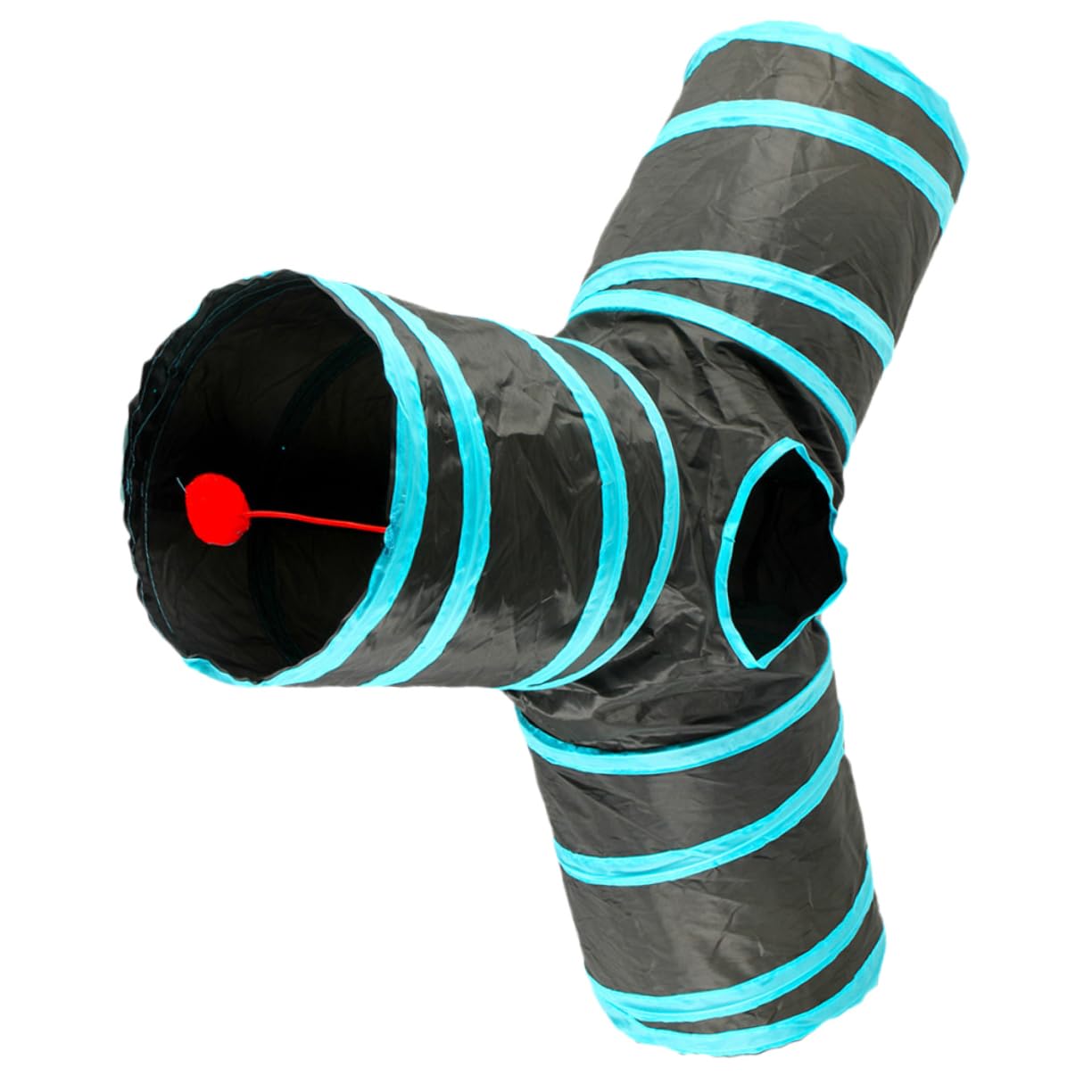 Túnel para gatos plegable con estructura flexible de poliéster duradero