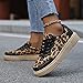 Hhhchpm Women's Trendy Stylish Leopard Sneakers, Comfortable Wear-Resistant Skateboard Shoes for All Seasons, Street Style (Black,8.5)