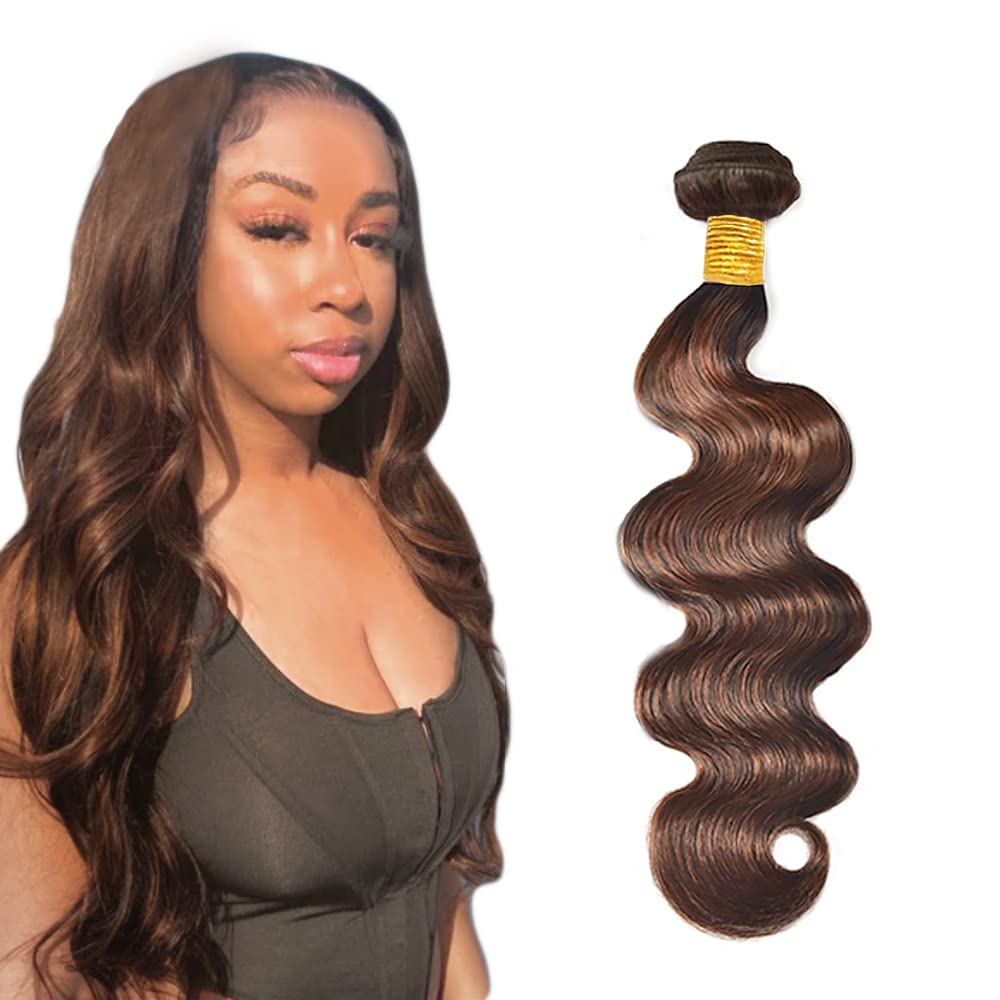 Lakaisa P4/30 Highlight Brown Body Wave Human Hair Bundles 28 Inch Doubles Weft 100% Unprocessed Glueless 1 Bundles 100g Human Hair Extension For Woman
