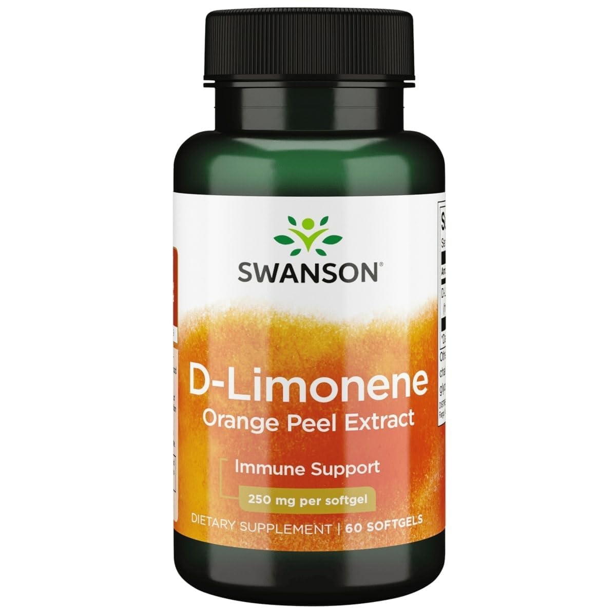 Swanson D-Limonene Orange Peel Extract, 250 mg, 60 Capsules, 1 Pack 60 Count (Pack of 1)