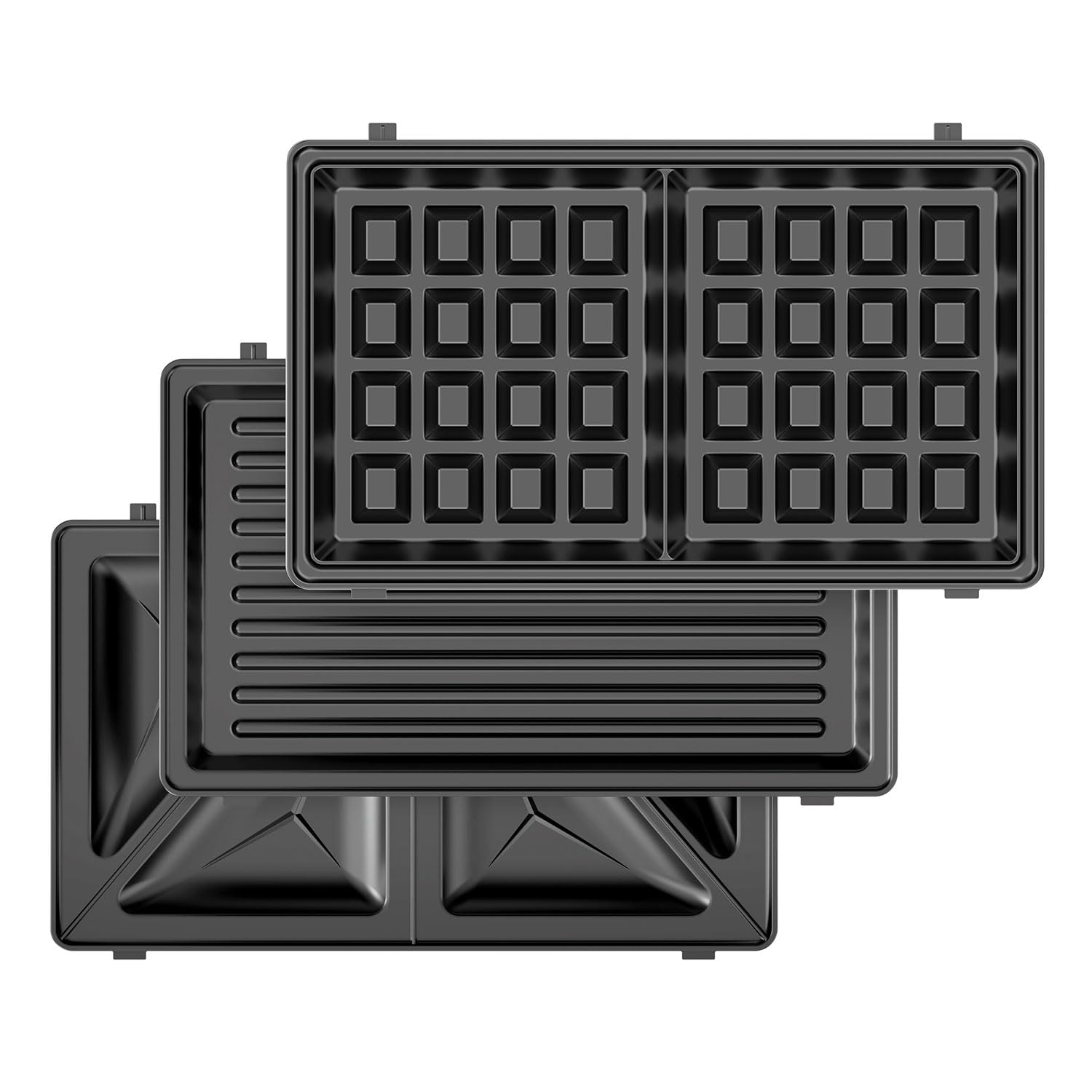 Sandwichera Solac Buon Piatti 3 en 1 | 750W | Placas Intercambiables (Gofre, Grill, Sandwich) | Asa Fría | Recubrimiento Antiadhesivo | Enrollacables, Almacenaje Vertical y Horizontal | Cable 65 cm