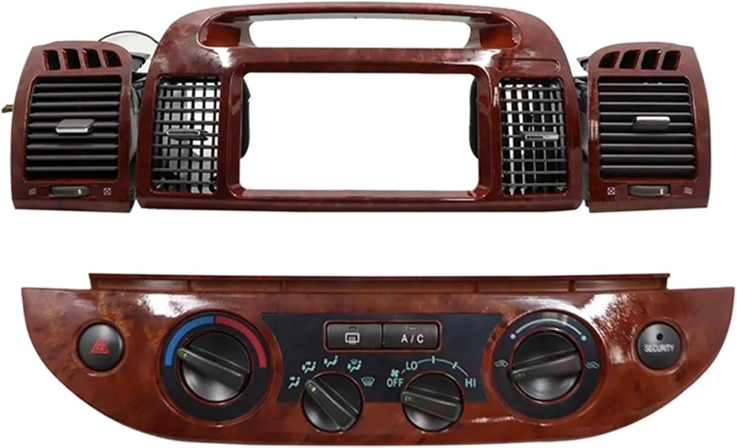 Car Radio Panel Air Vent Outlet Radio Dashboard Fit for Toyota Camry 5 2002 2003 2004 2005 2006 Car Stereo Panel CD DVD Interior Accessories Durable(Air Control-Gray)