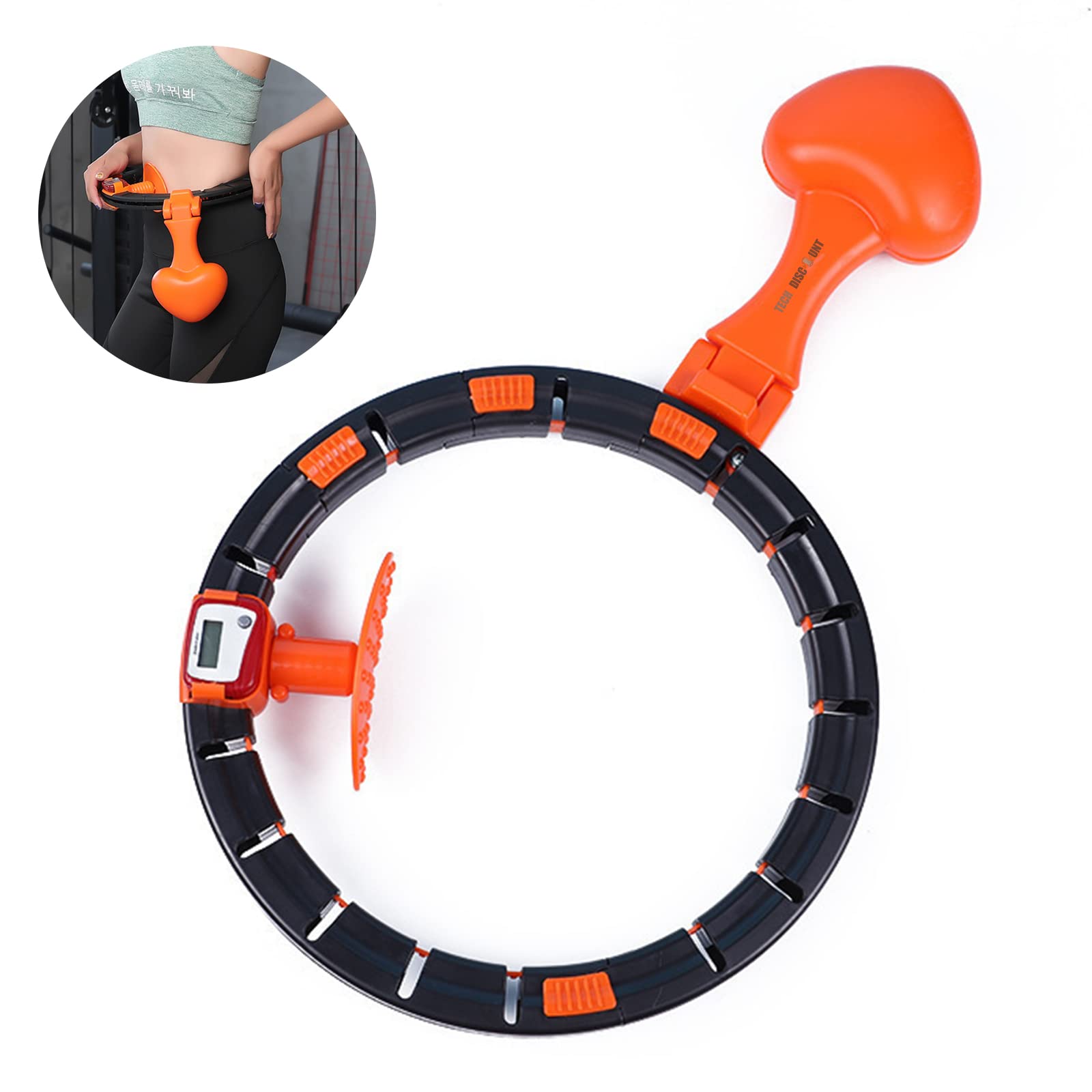 Hula Hoop Fitness,InnovTec Cerceau Fitness Intelligent ne Tombe Pas de la Taille et de l'abdomen Équipement de Fitness Fixe Amovible à 360 ° Surround