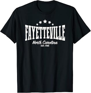 Vintage Fayetteville Shirt NC Home City Pride Distressed
