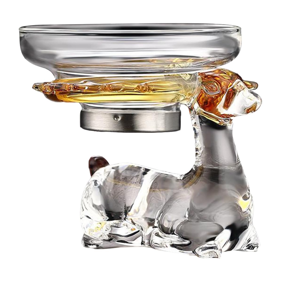 HOMSFOU Infusor de Té de Vidrio Blanco Resistencia Alta a Temperatura Filtro Creativo para Té en Casa Práctico y Elegante