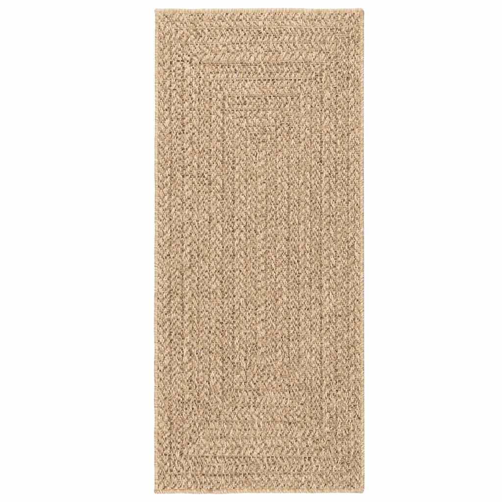 vidaXL Teppich, Teppich für Wohnzimmer Garten Balkon Terrasse, Bodenmatte Läufer Rechteckig, Balkonteppich Terrassenteppich, 80x200cm Jute-Optik Indoor Outdoor
