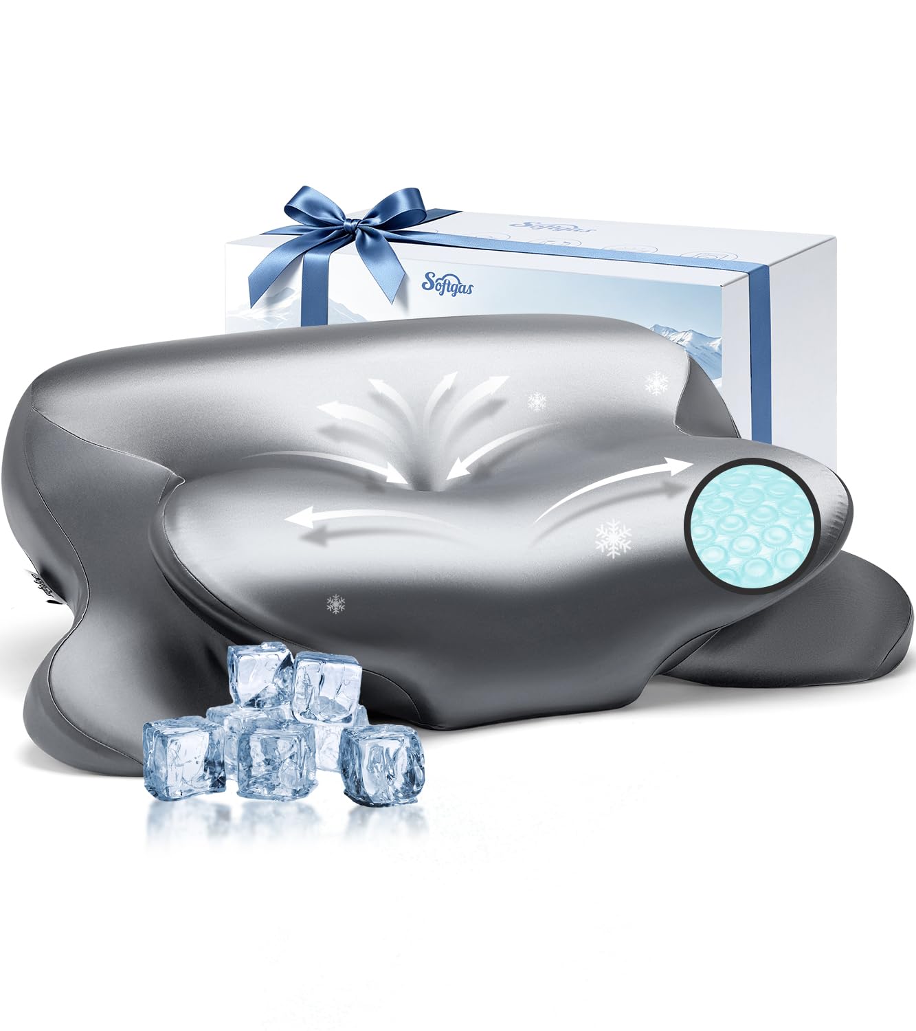 Photo 1 of 2026 Cooling Gel Memory Foam Pillow, Cervical Neck Pillow for Pain Relief